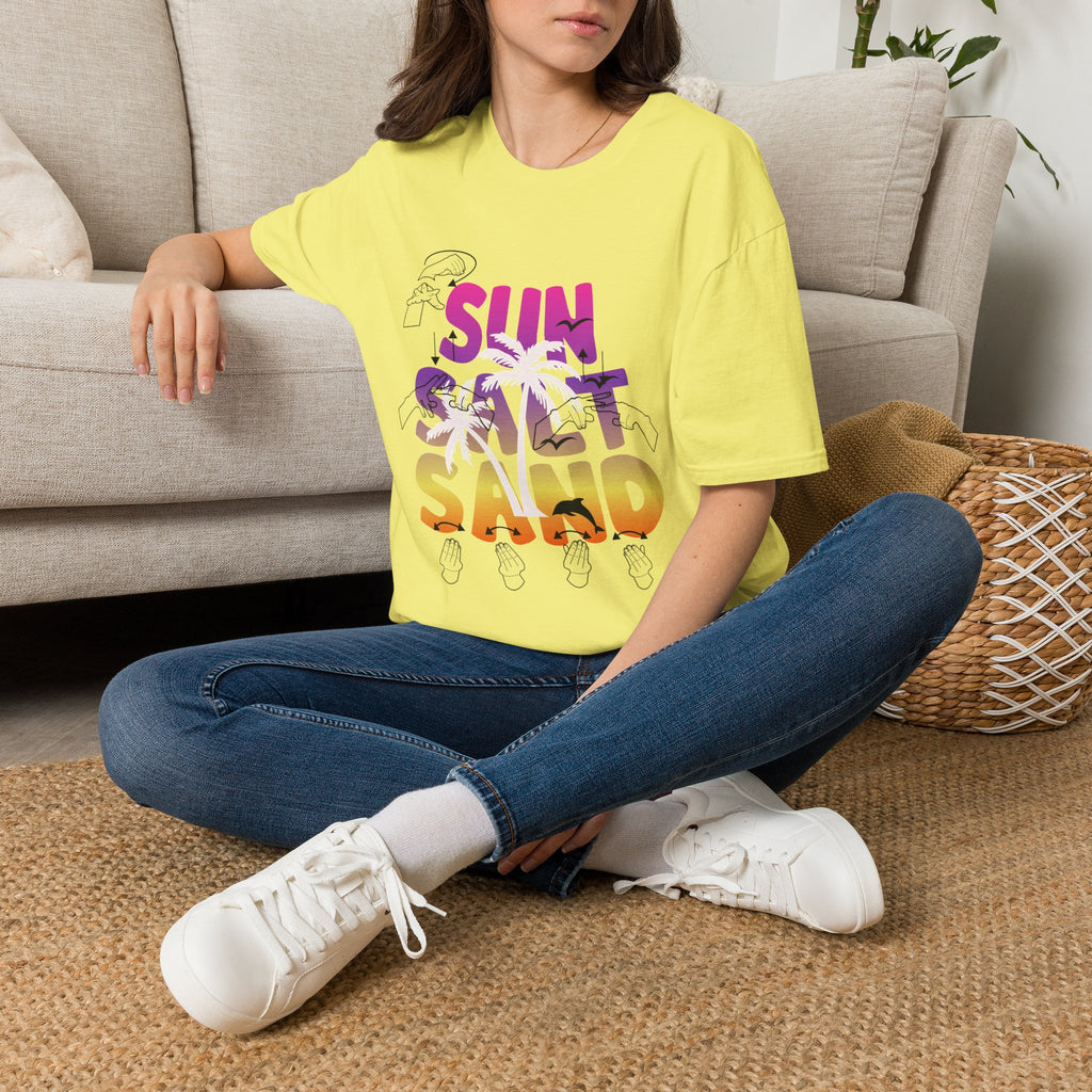 Sun, Salt & Sand in  American Sign Language - T-Shirt