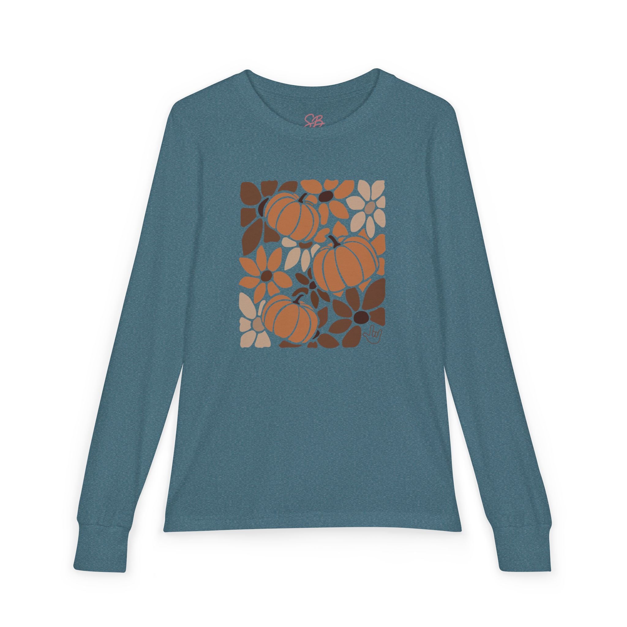 Leaves and Pumpkins Hobo - Kid Long Sleeve Shirt