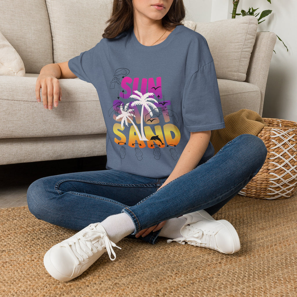 Sun, Salt & Sand in  American Sign Language - T-Shirt