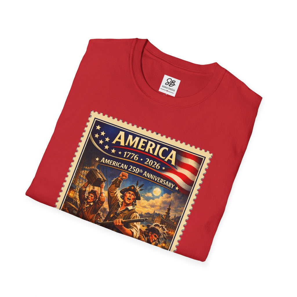 Boston Tea Party Vintage Stamp T-Shirt