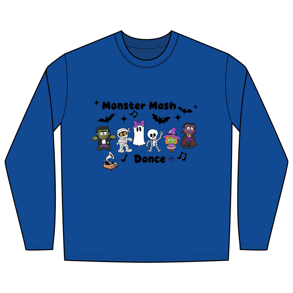 Monster Mash Dance of Halloween Character Crew -  Long Sleeve Tee