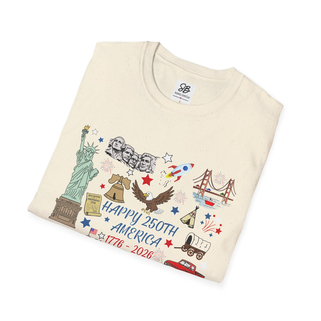America 250th Anniversary — colored doodles of  Icons Shirt