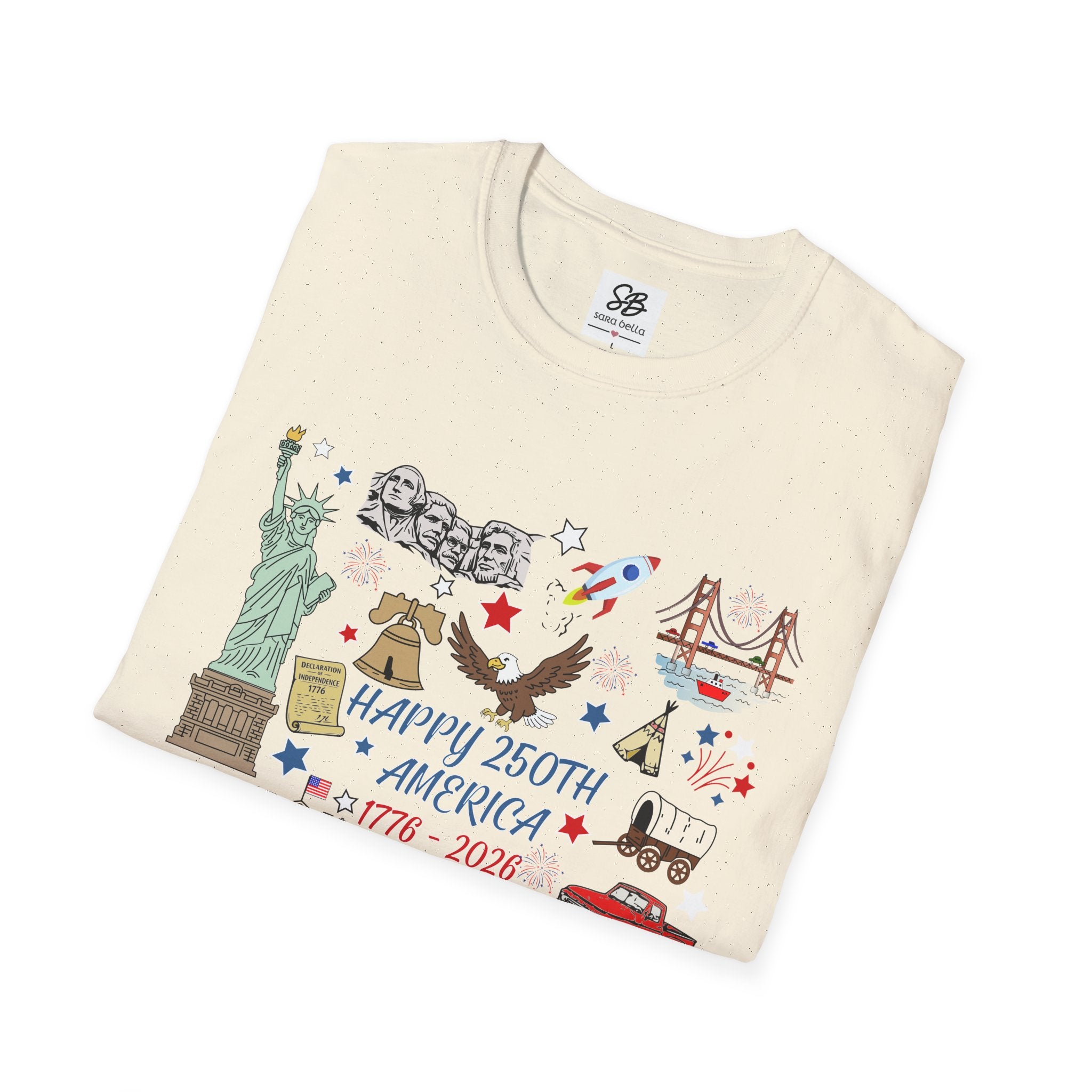 America 250th Anniversary — colored doodles of  Icons Shirt