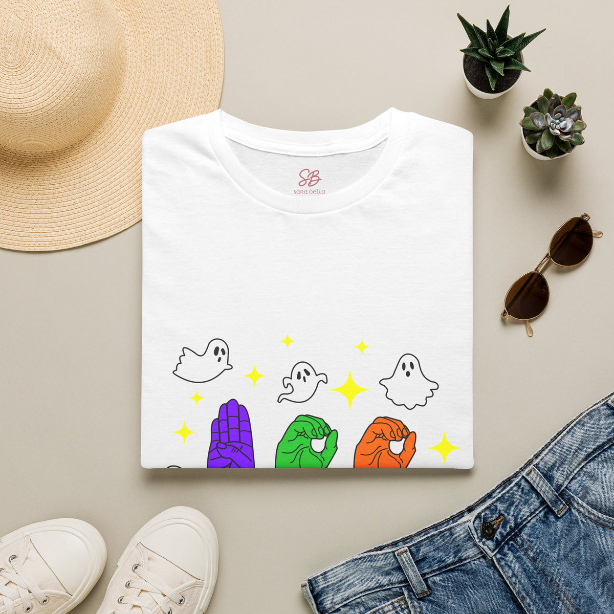 Ghosts "BOO" in ASL - T-Shirt