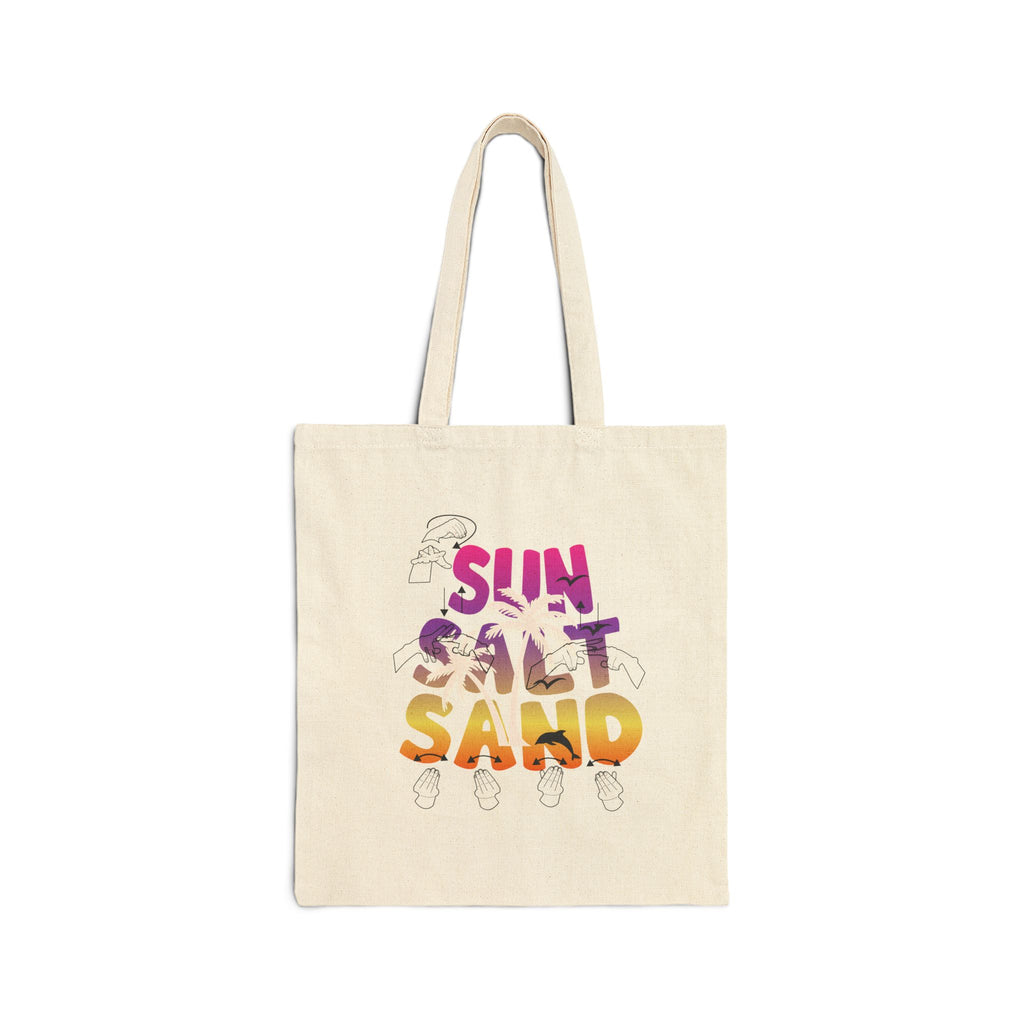 Sun Salt Sand in American Sign Language - Tote Bag