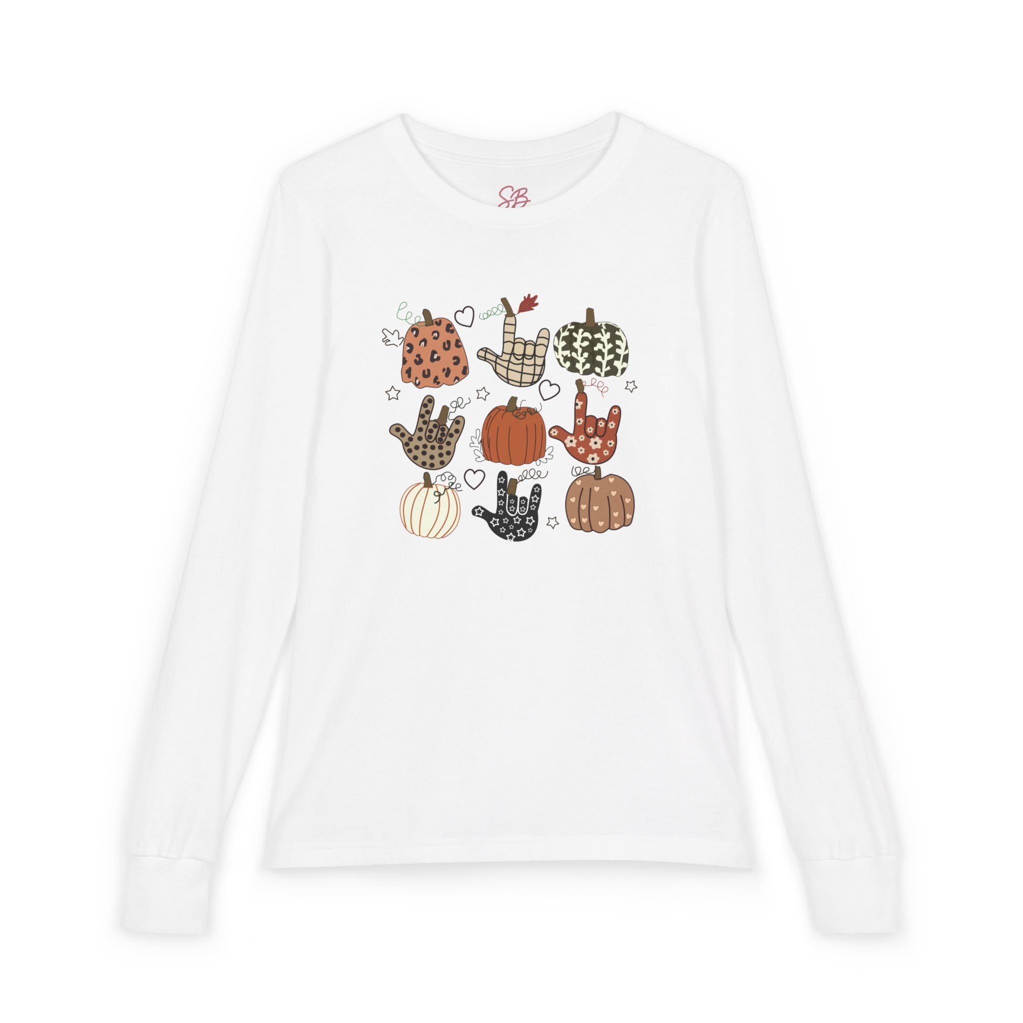 ASL Pumpkins Tic-Tac-Toe - Kid Long Sleeve Shirt
