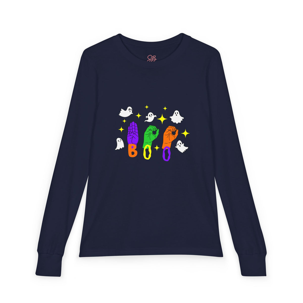 Ghosts Boo in ASL - Kid Long Sleeve Shirt