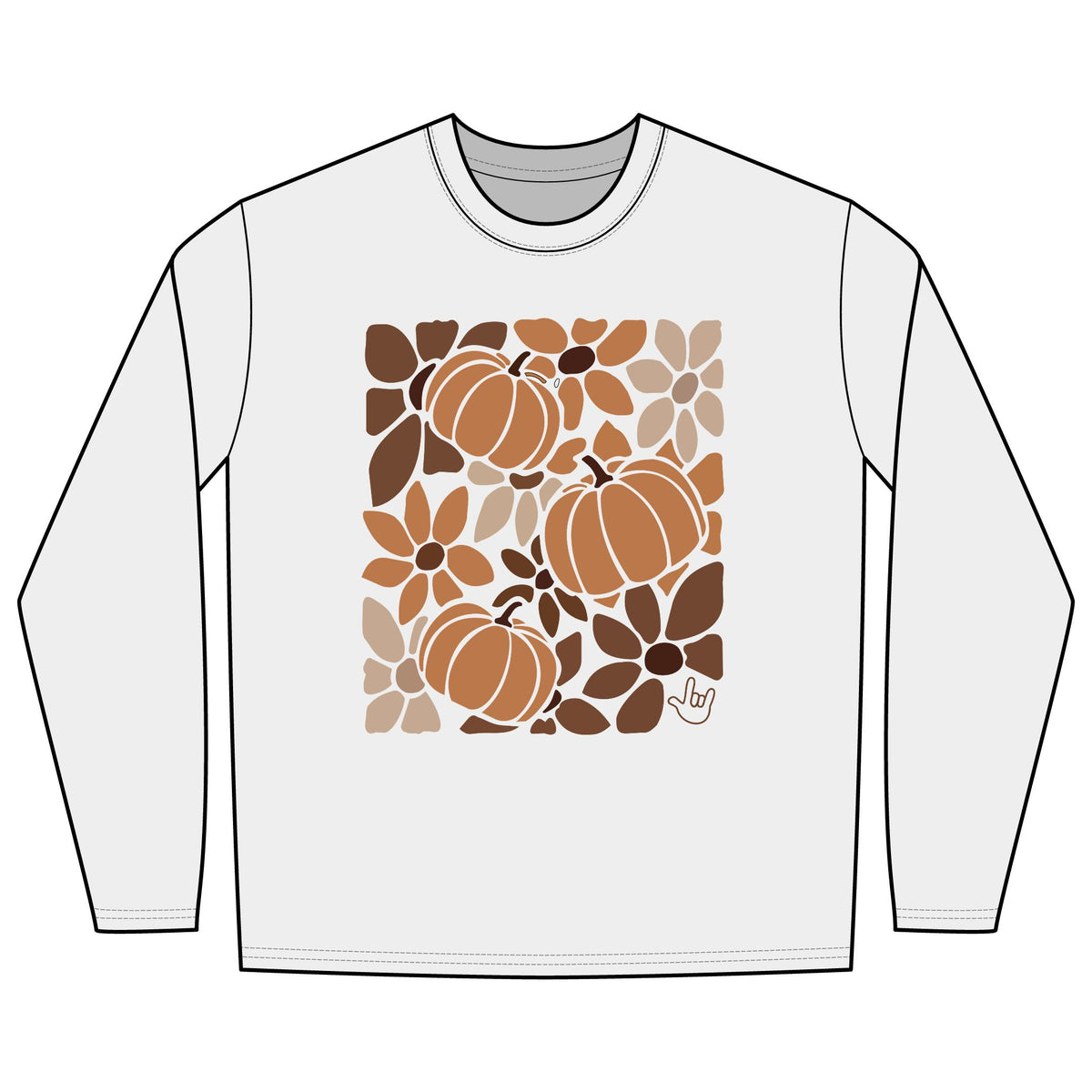 Leaves and Pumpkins Hobo - Long Sleeve