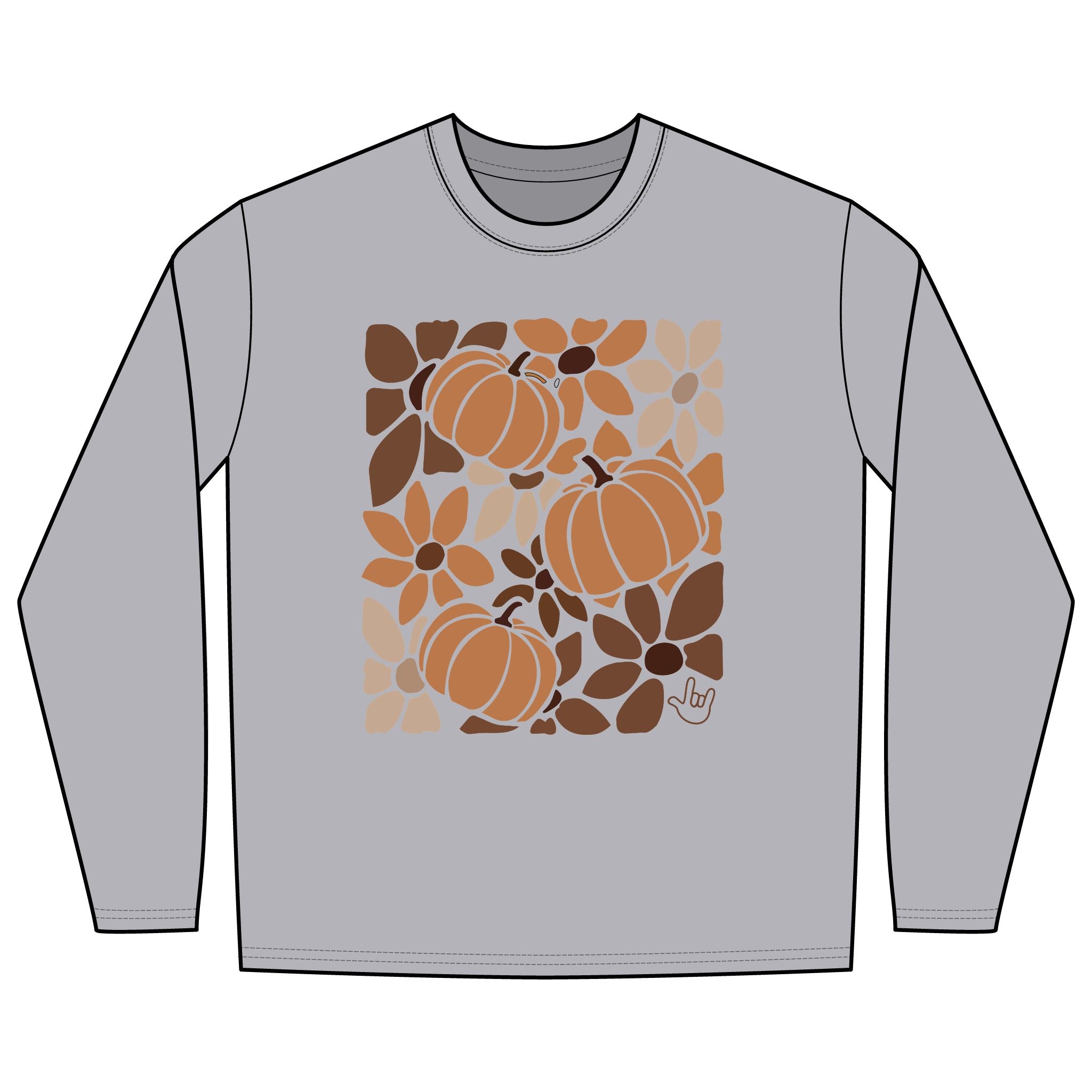 Leaves and Pumpkins Hobo - Long Sleeve