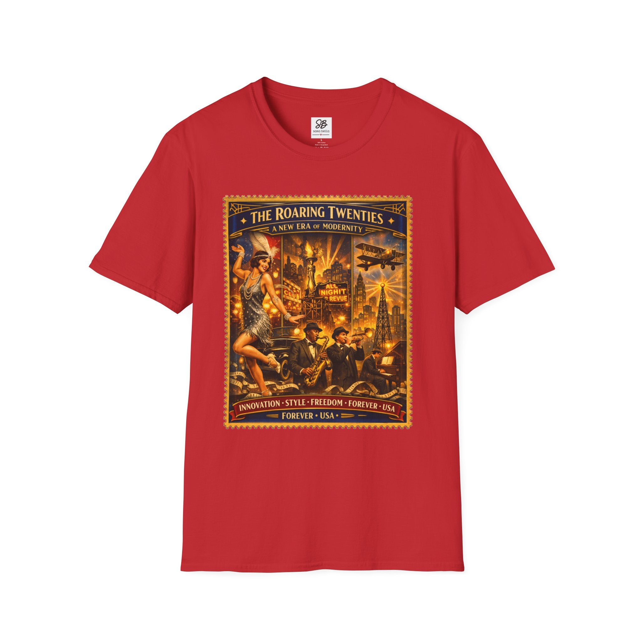 Roaring Twenties Vintage Stamp T-Shirt