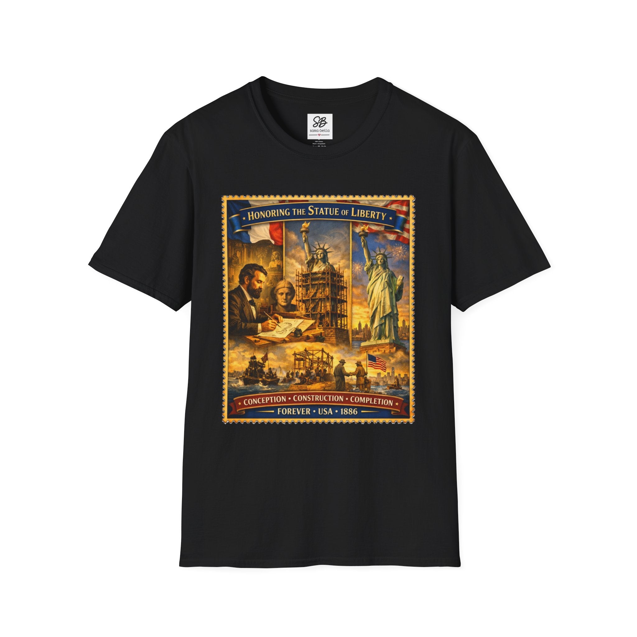 Statue of Liberty Tribute Vintage Stamp T-Shirt