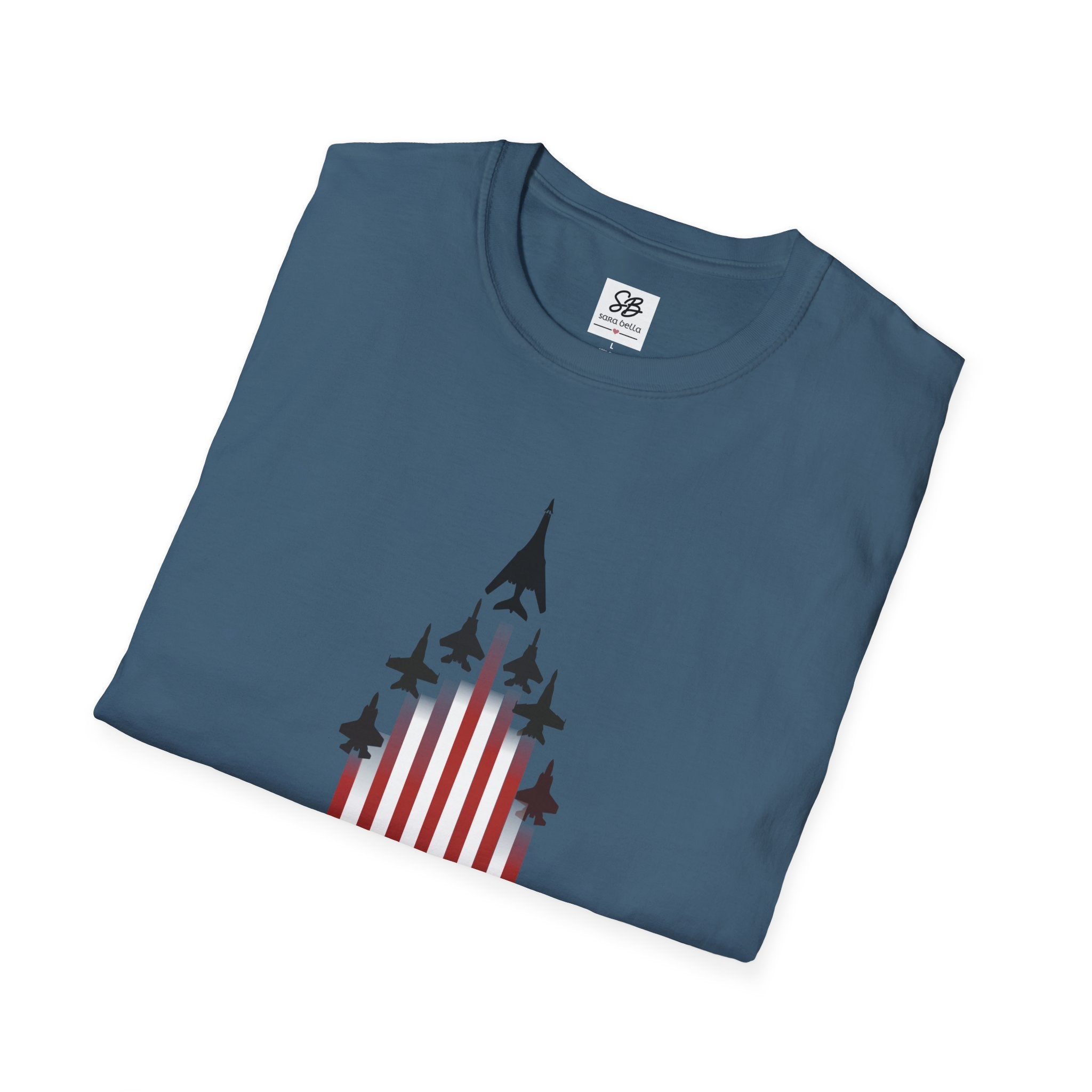 Patriotic American Flag Fighter Jets Design Shirt