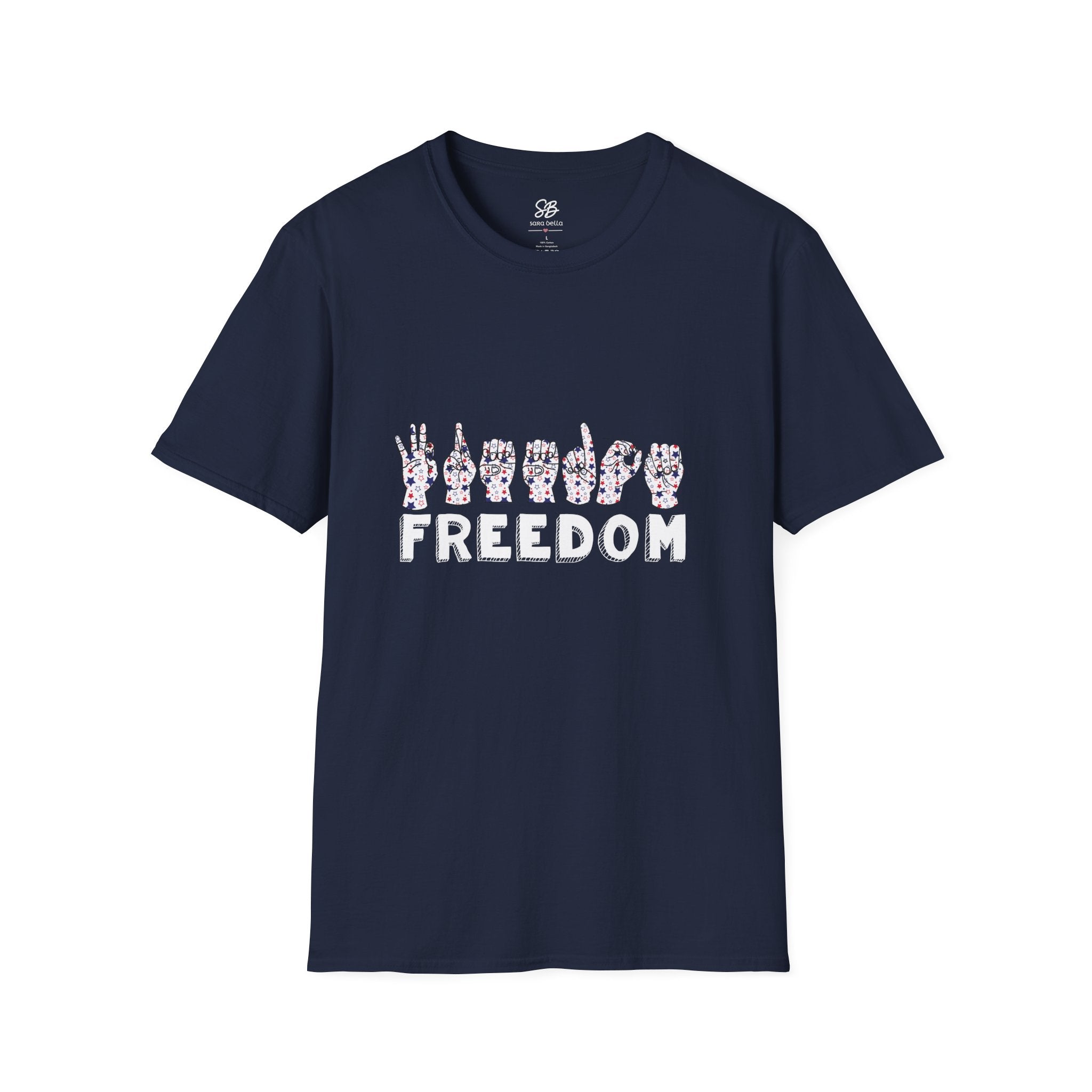 "Freedom" finger-spelled American Sign Language Graphic T-Shirt