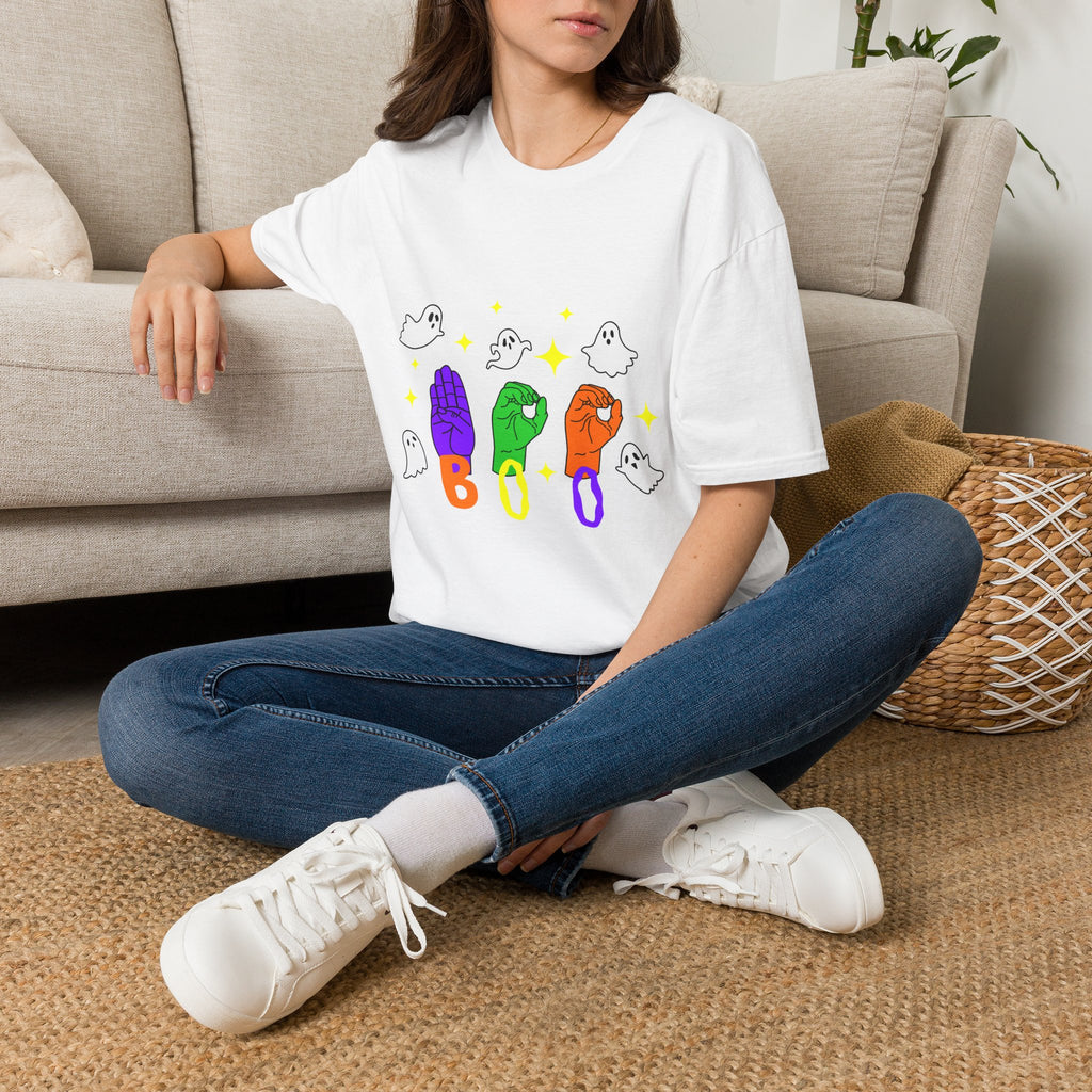Ghosts "BOO" in ASL - T-Shirt
