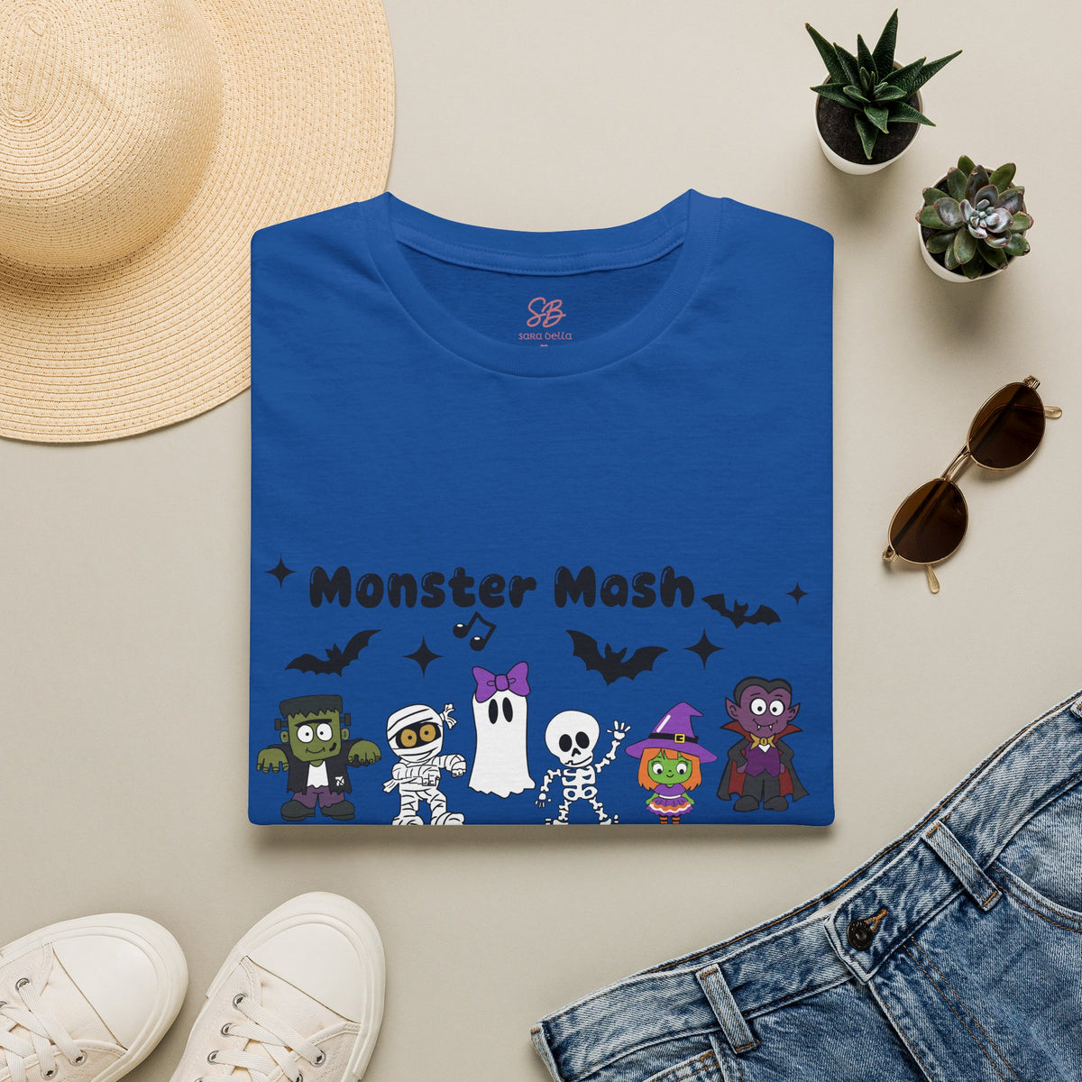 Monster Mash Dance of Halloween Characters Crews -  T-Shirt