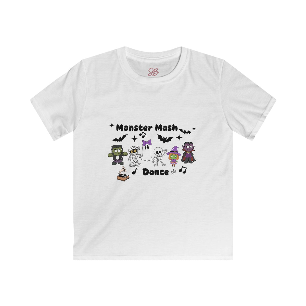 Monster Mash Dance of Halloween Characters Crew - Kid T-Shirt