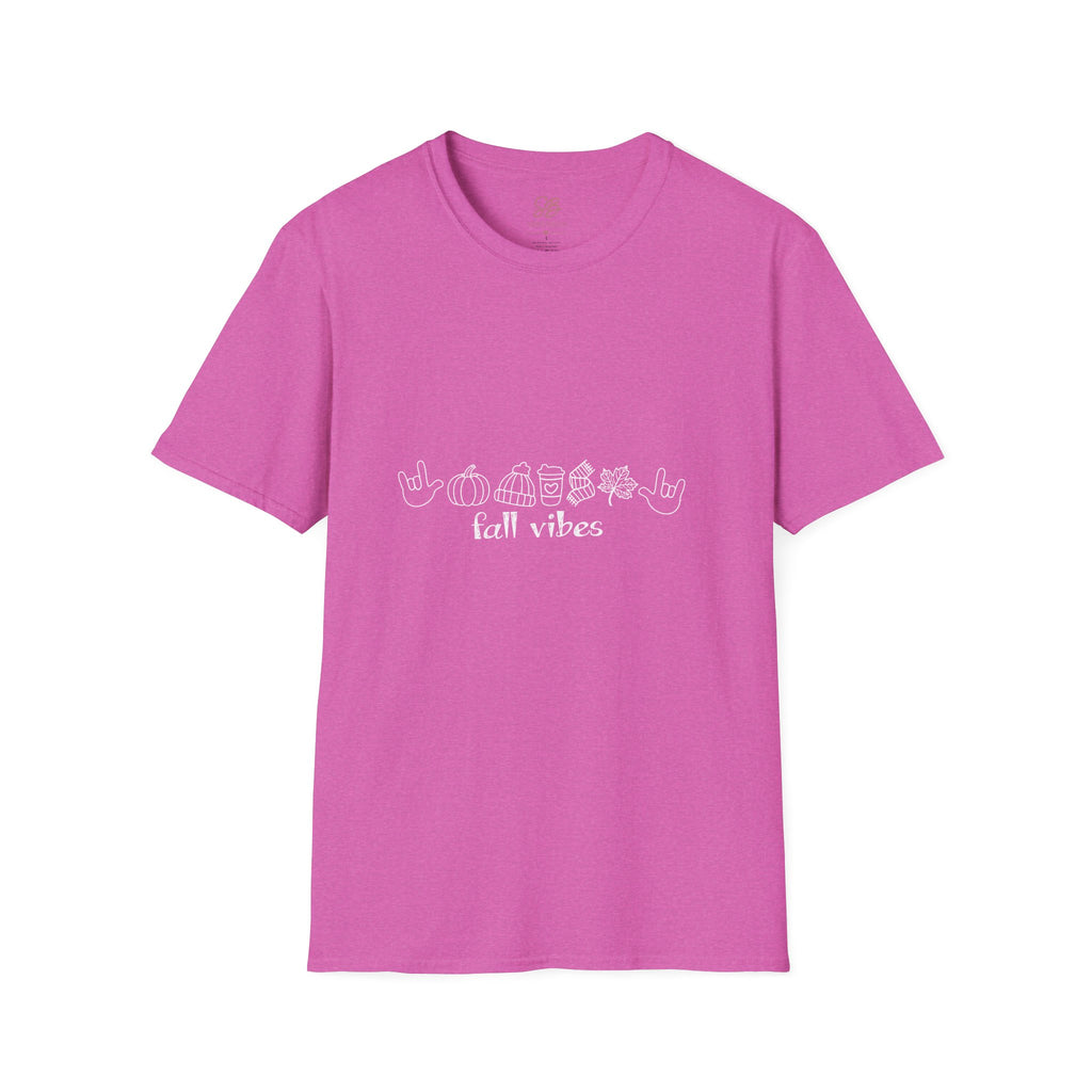 Fall Vibes with I Love you American Sign Language, ASL  - T-Shirt