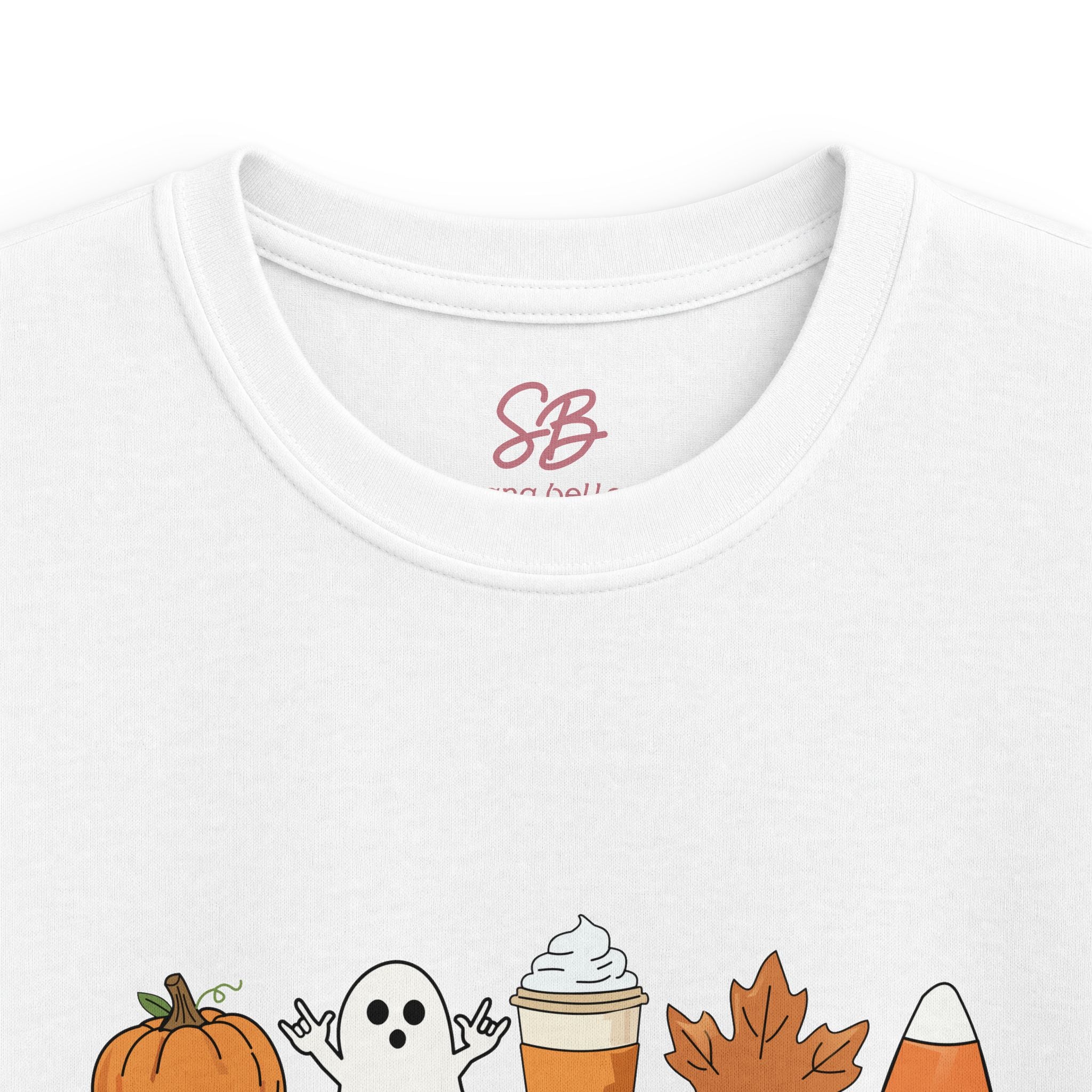 Halloween Vibes with Ghost saying "I Love You" in ASL - Kid T-hirt