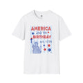 "America 250th Birthday Est. 1776" Patriotic Statue of Liberty with I love you America Sign Language Shirt