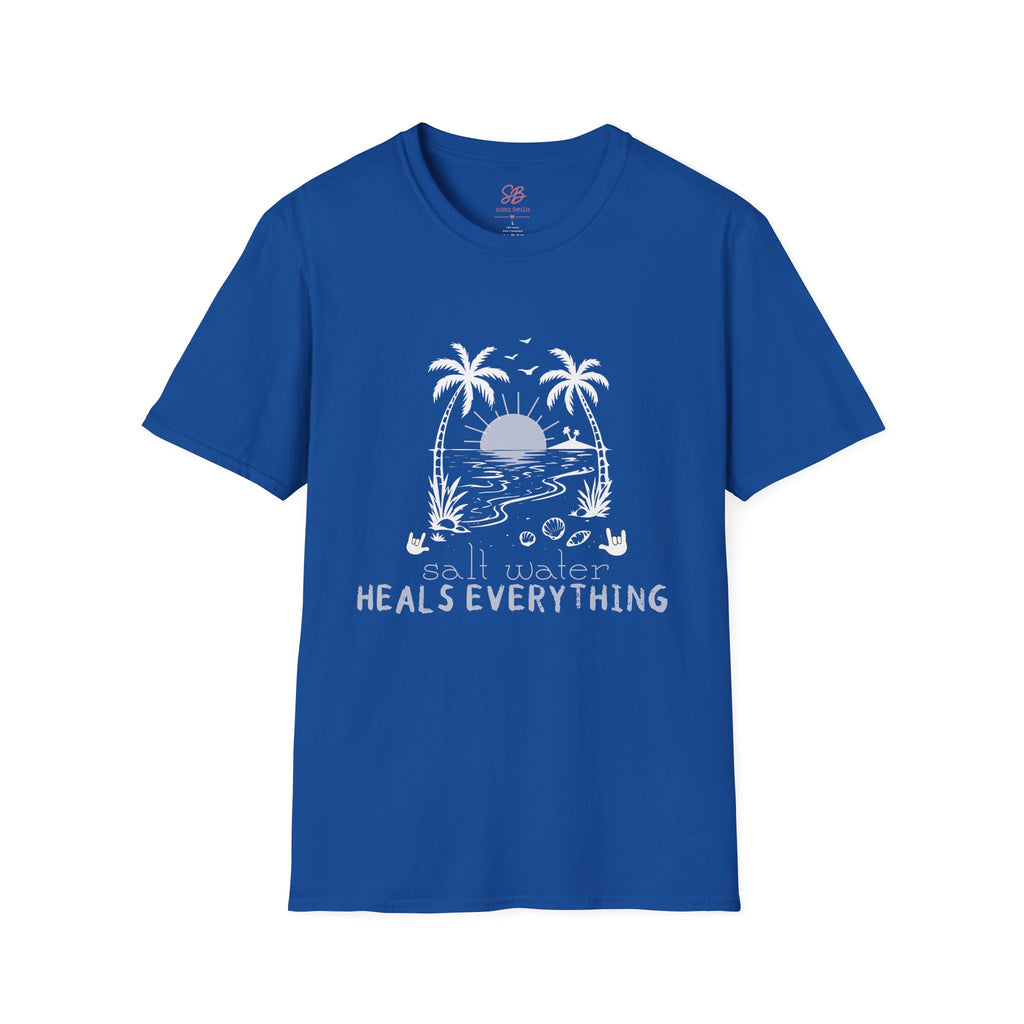 'Salt Water Heals Everything" of  white design -  T-Shirt