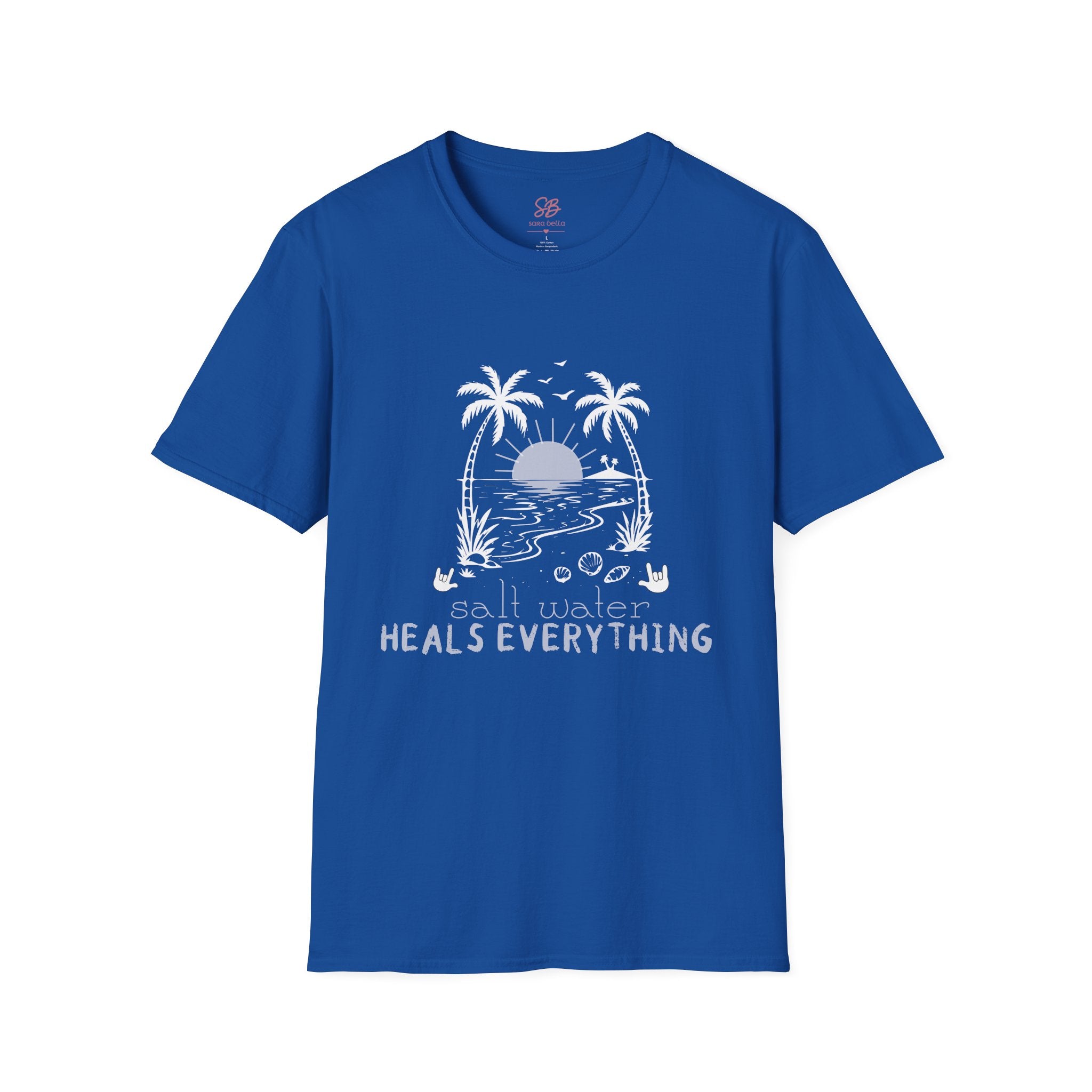 'Salt Water Heals Everything" of  white design -  T-Shirt
