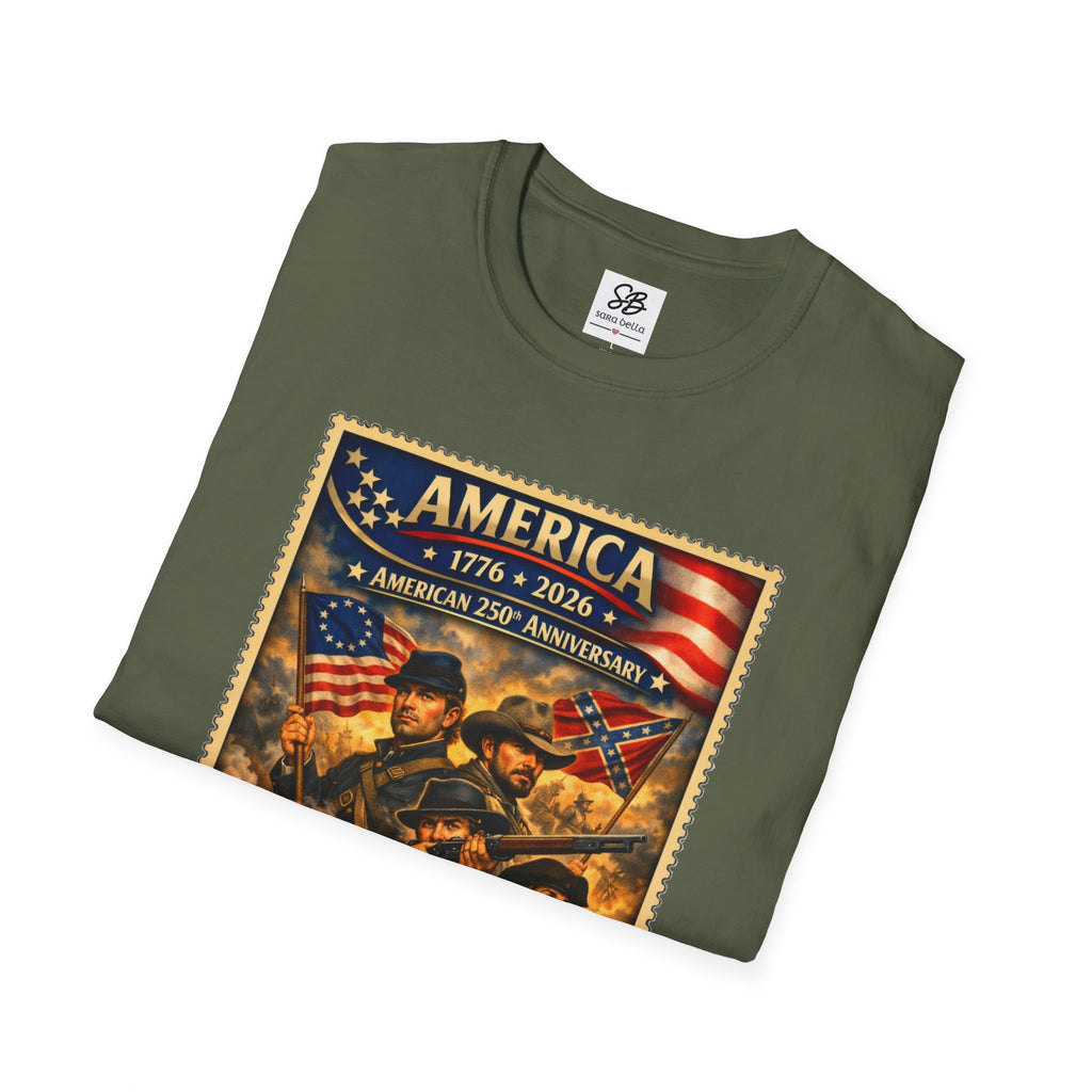 Civil War America Vintage Stamp T-Shirt