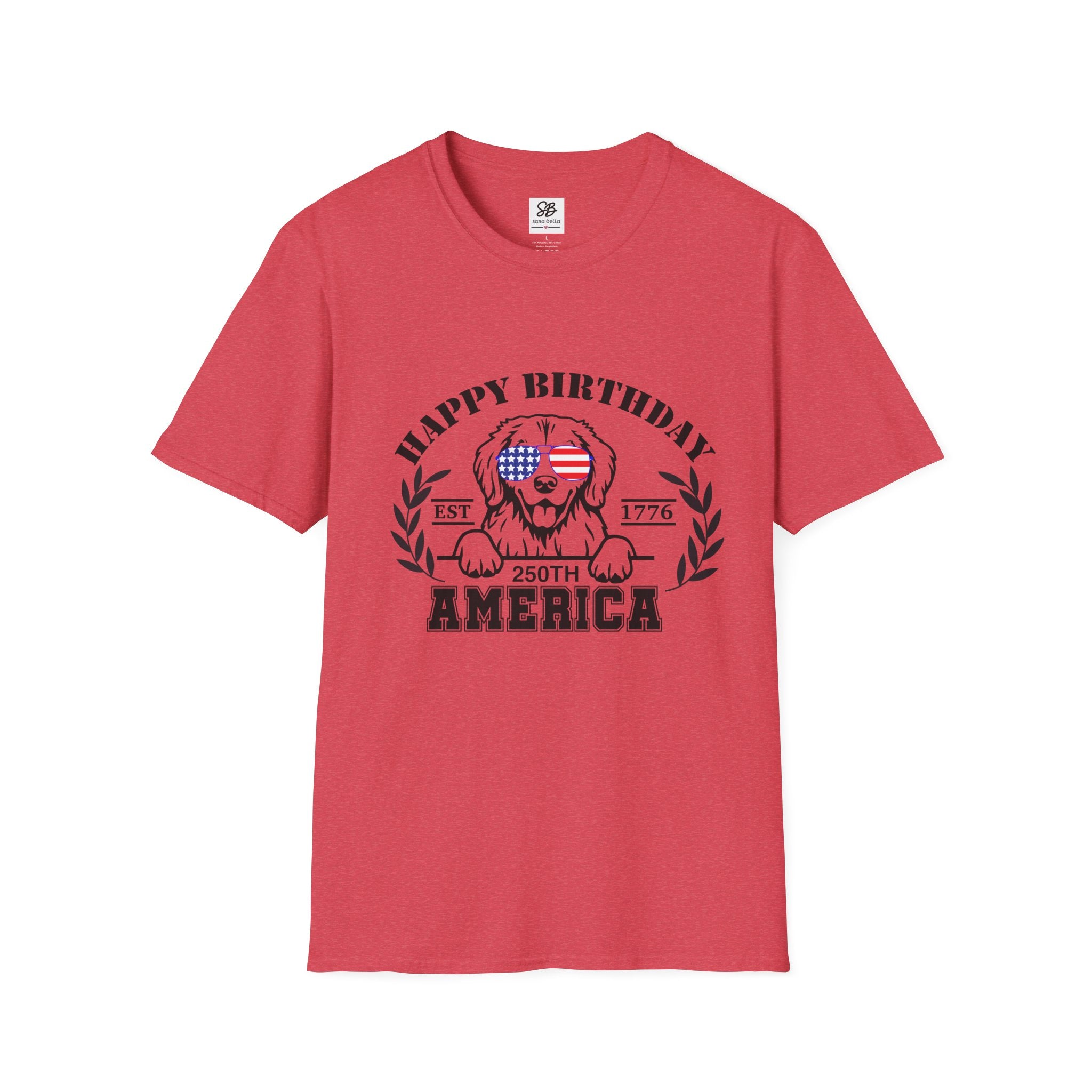 Happy Birthday 250th America with a dog T-Shirt