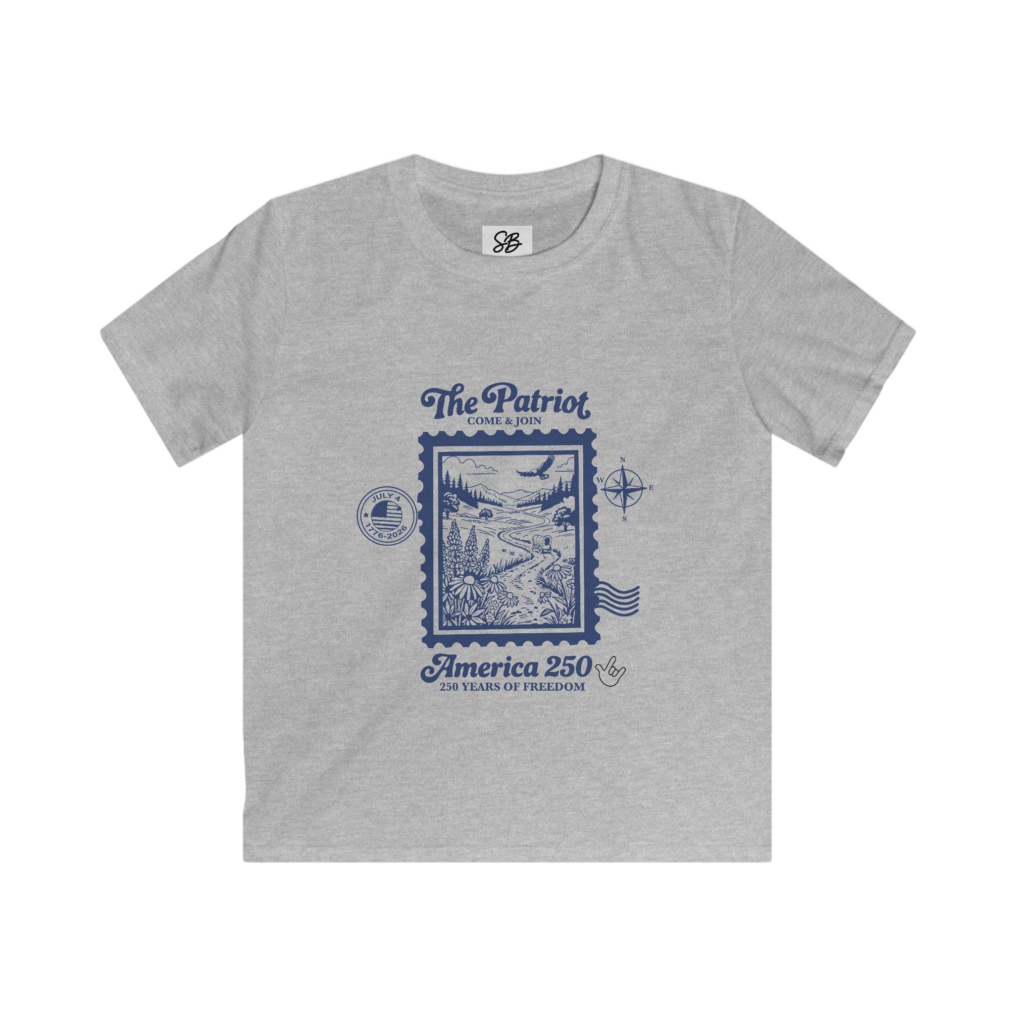 Kid Shirt — The Patriot America 250th Vintage Stamp Shirt