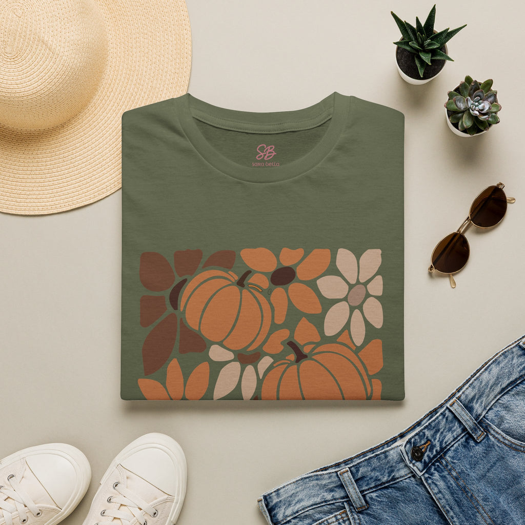Fall Leaves & Pumpkins Hobo - T-Shirt