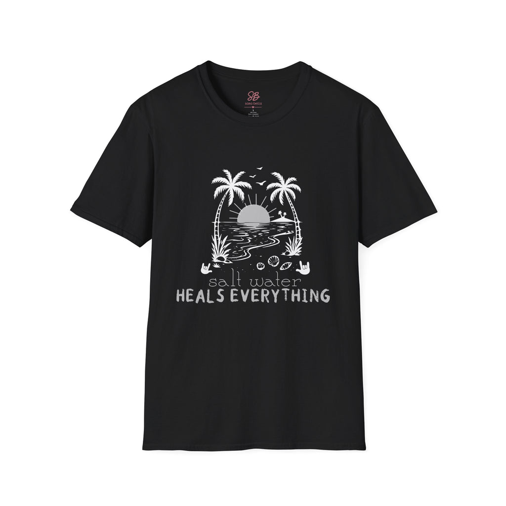 'Salt Water Heals Everything" of  white design -  T-Shirt