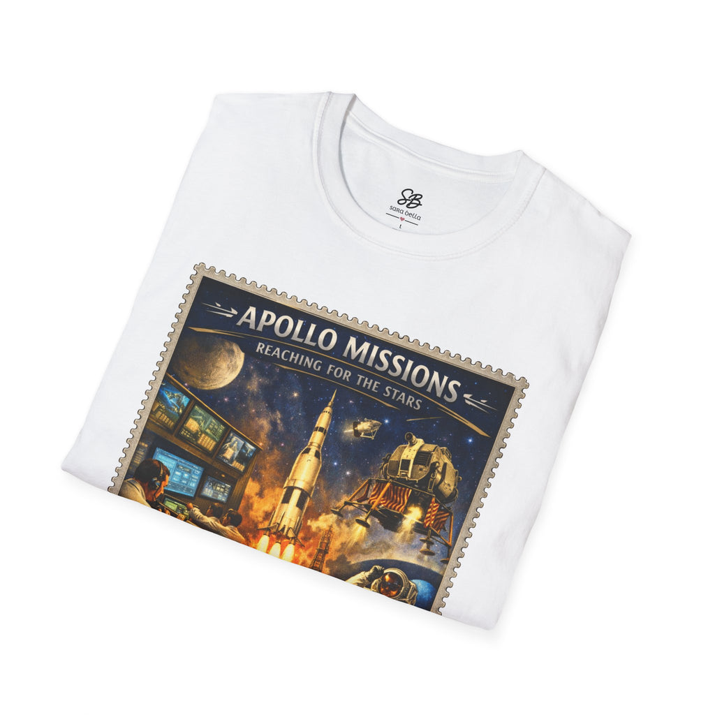 Apollo Missions  'Space Exploration' Vintage Stamp T-Shirt