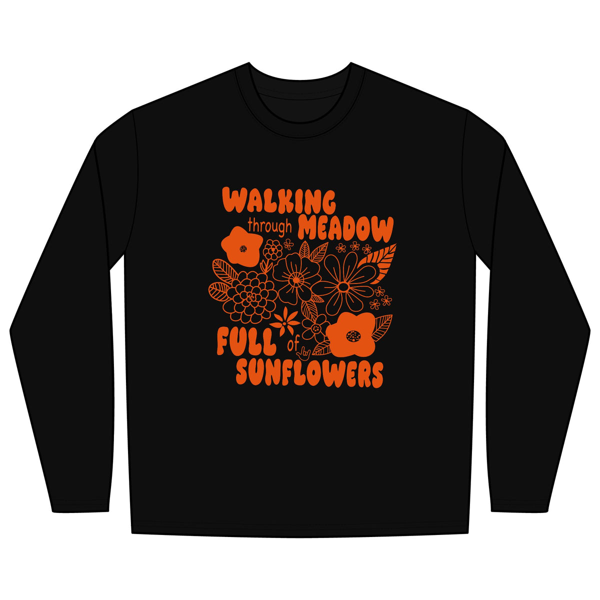 Walking Through Meadow Sunflowers - Long Sleeve Shirt