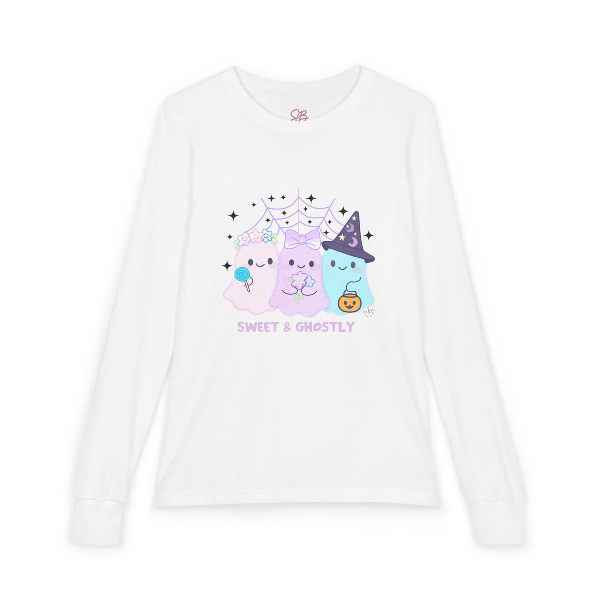 3 Friendly Ghosts "Sweet & Ghostly"  - Kid Long Sleeve Shirt