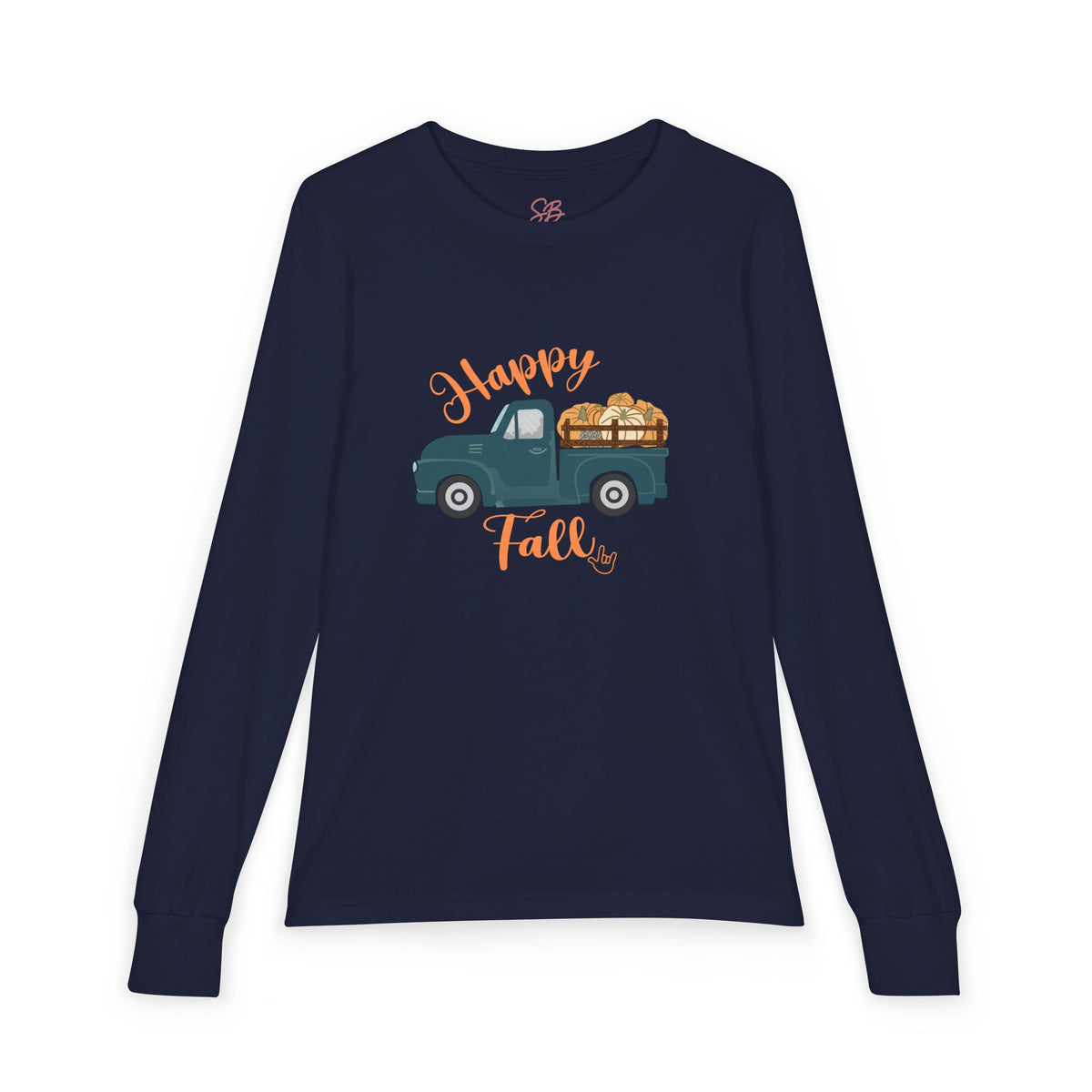 Happy Fall Vintage Truck - Kids Long Sleeve Shirt