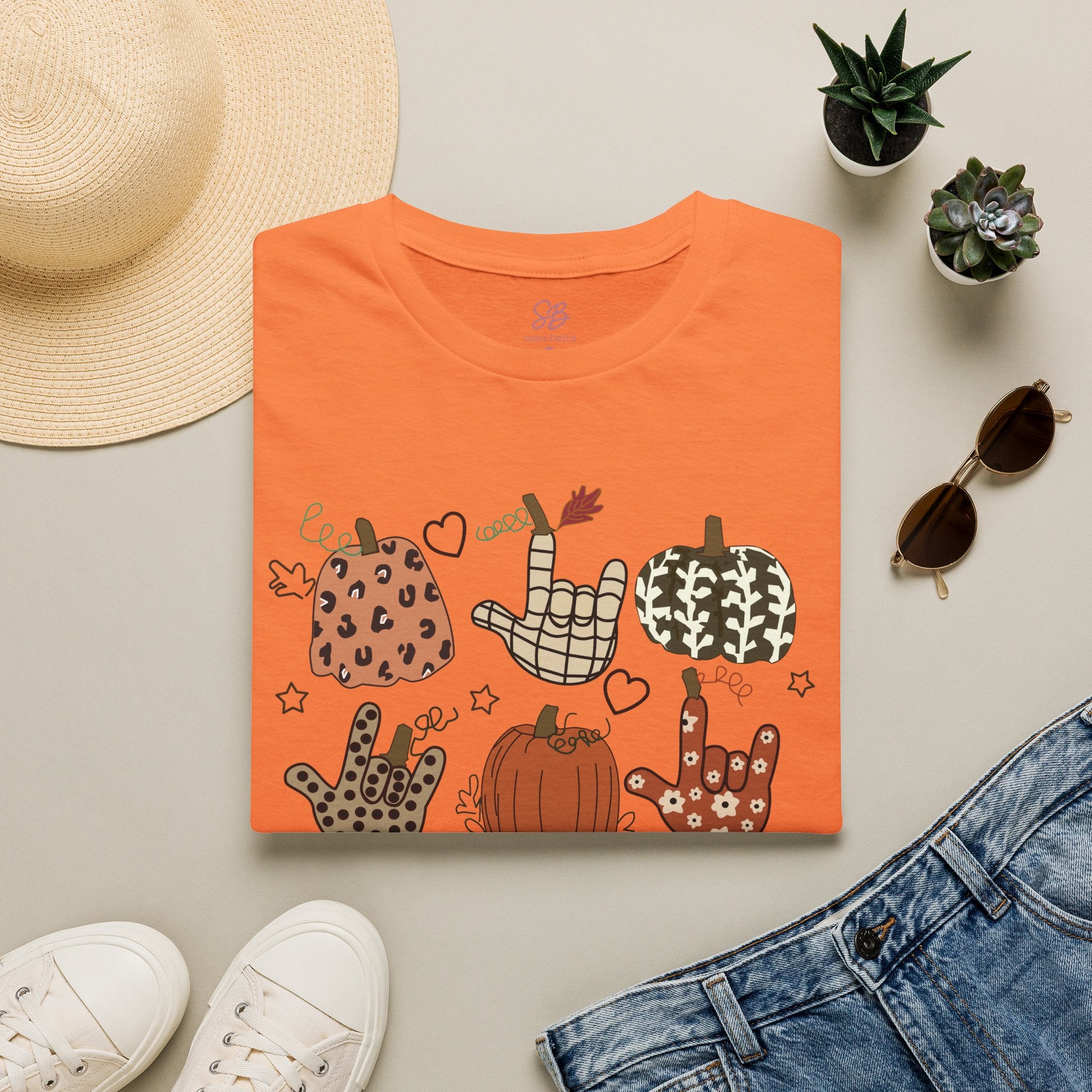 ASL Pumpkins Tic-Tac-Toe - T-Shirt