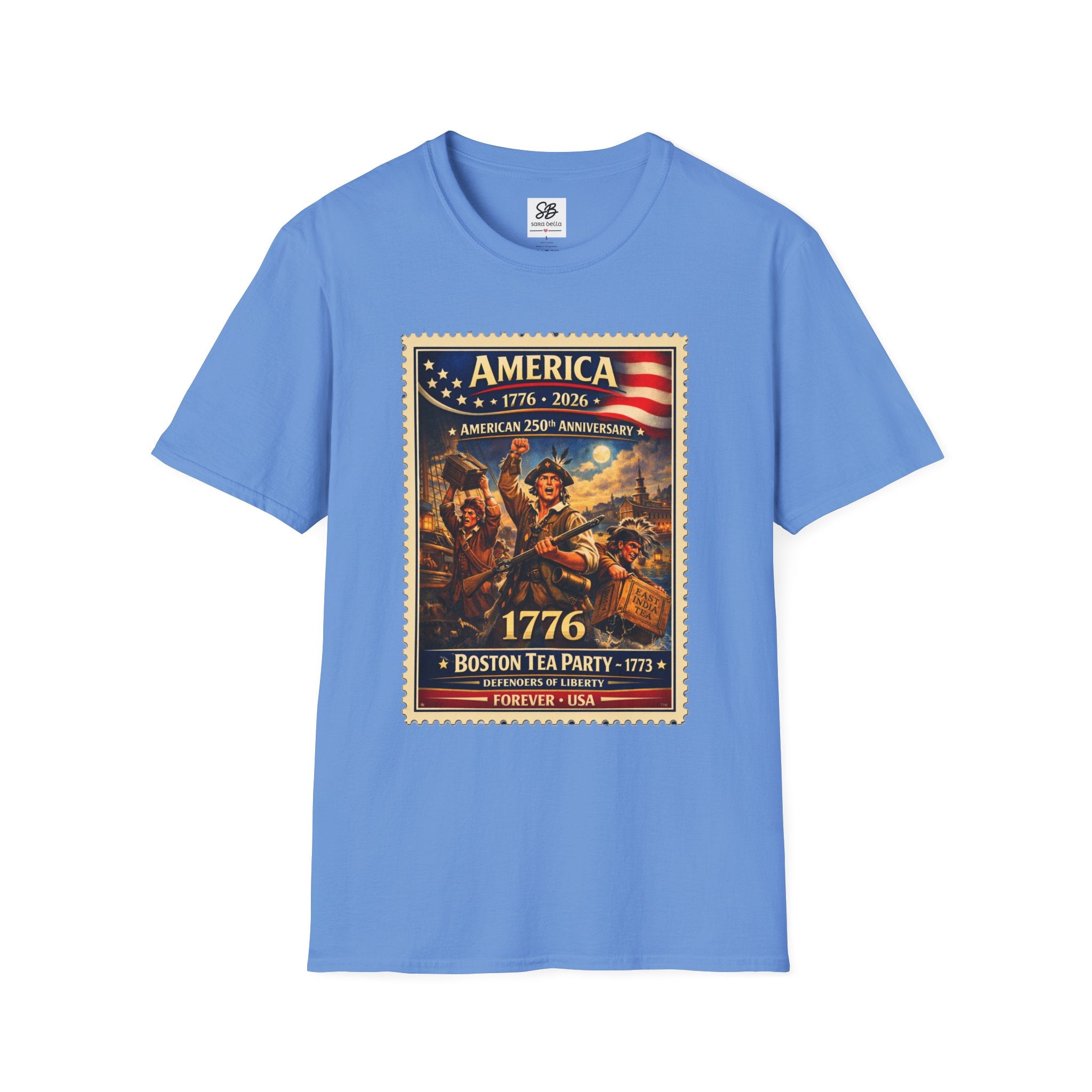 Boston Tea Party Vintage Stamp T-Shirt